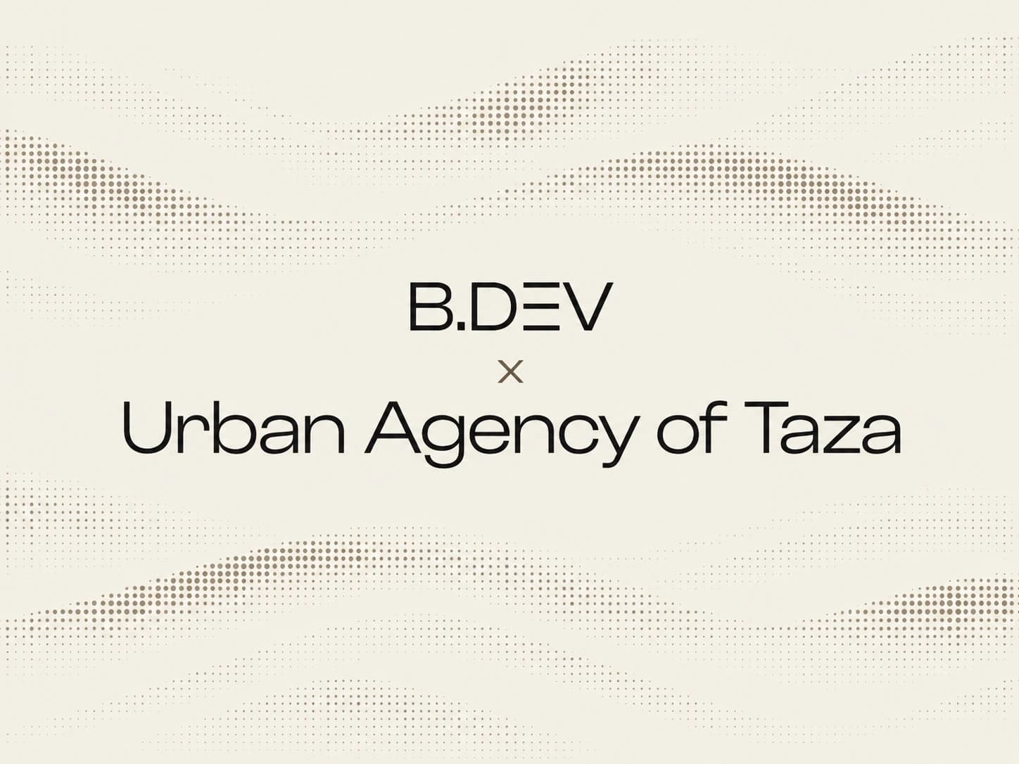 B.DEV × Urban Agency of Taza identity artwork